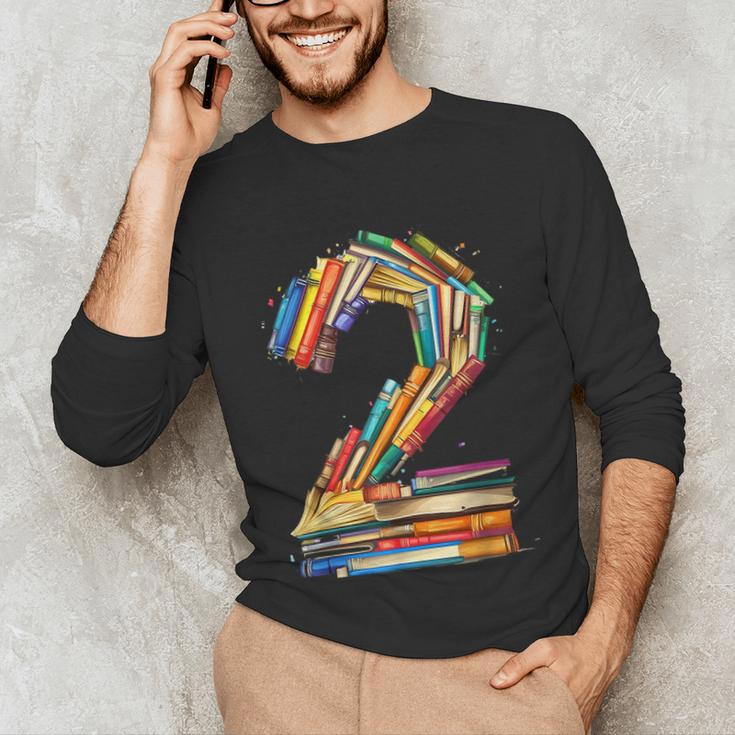 Toddler 2nd Birthday Books Themed 2 Year Old Boys Kids Girls Unisex Long Sleeve T-Shirt