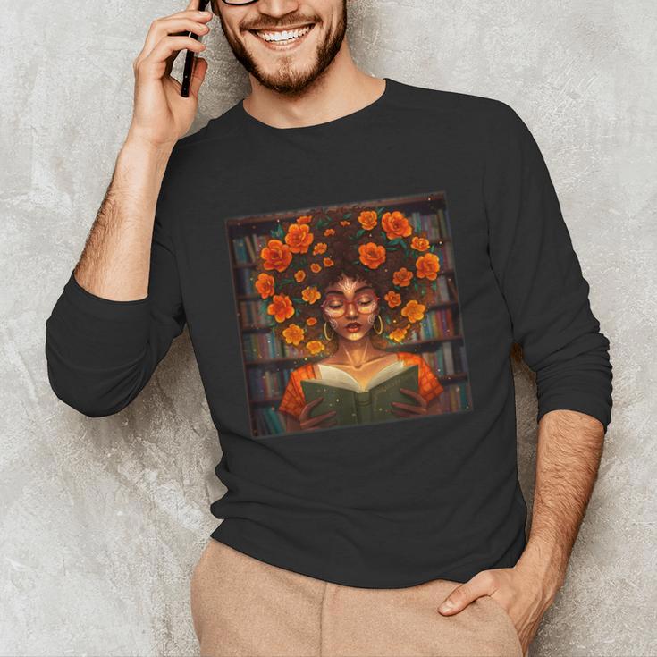 History Month Black Afro Girl Women Book Lovers Unisex Long Sleeve T-Shirt History Month Black Afro Girl Women Book Lovers Unisex Long Sleeve T-Shirt