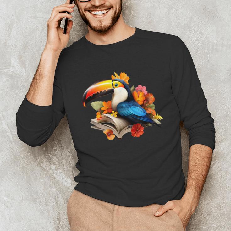 Toucan Reading Book Unisex Long Sleeve T-Shirt Toucan Reading Book Unisex Long Sleeve T-Shirt