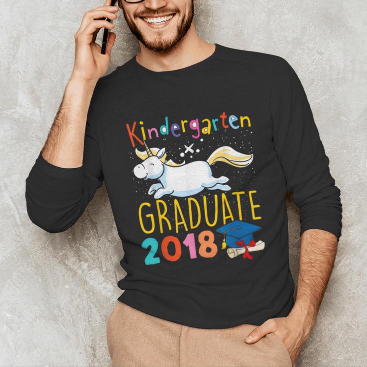 Unicorn Kindergarten Graduation Shirt Girls Unisex Long Sleeve T-Shirt