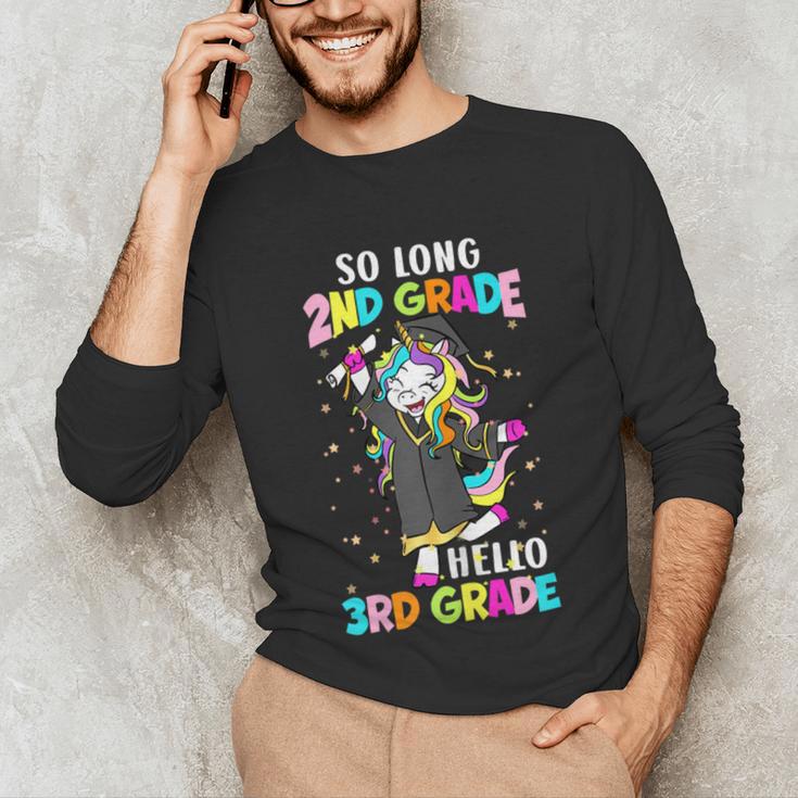 Unicorn So Long 2nd Grade Hello 3rd Grade Graduation Unisex Long Sleeve T-Shirt