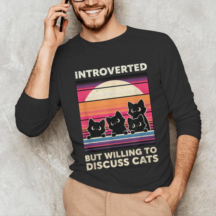 Unique Art For Introverted Cat Fans -Adults Cat Humorous Introvert Small Unisex Long Sleeve T-Shirt Unique Art For Introverted Cat Fans -Adults Cat Humorous Introvert Small Unisex Long Sleeve T-Shirt