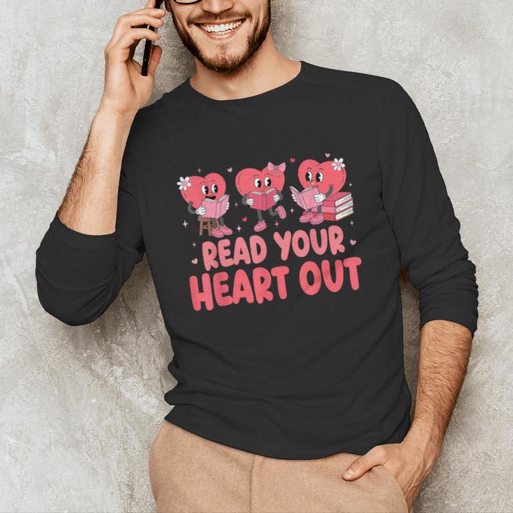 Valentine Day Book Read Your Heart Out Lovers Teacher Kids Unisex Long Sleeve T-Shirt Valentine Day Book Read Your Heart Out Lovers Teacher Kids Unisex Long Sleeve T-Shirt
