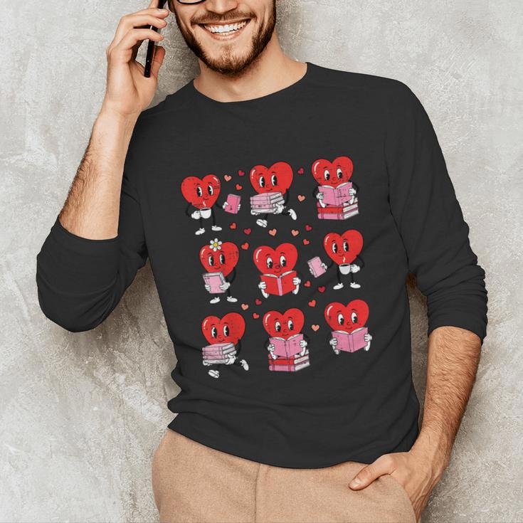 Valentines Day Librarian Heart Reading Book Women Men Kids Unisex Long Sleeve T-Shirt Valentines Day Librarian Heart Reading Book Women Men Kids Unisex Long Sleeve T-Shirt