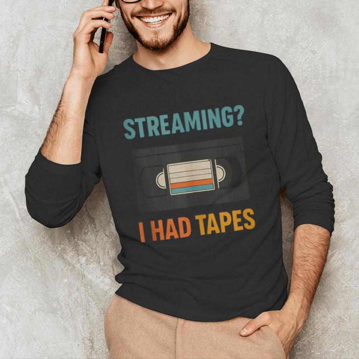 VHS Cassette Tape Retro 80s 90s Nostalgia Unisex Long Sleeve T-Shirt