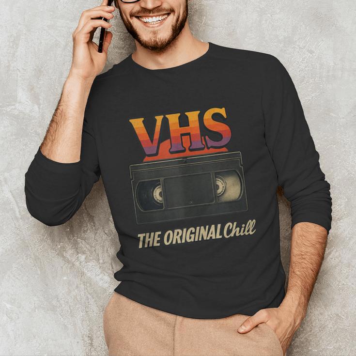 VHS Tape Nostalgia Old School Technology Humor Unisex Long Sleeve T-Shirt VHS Tape Nostalgia Old School Technology Humor Unisex Long Sleeve T-Shirt