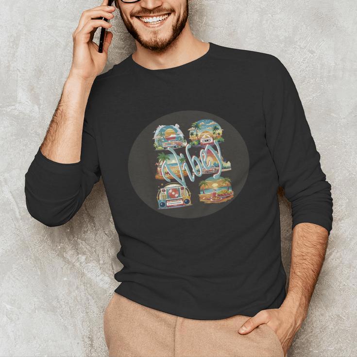 Vibey Nostalgia & Retro Charm Unisex Long Sleeve T-Shirt Vibey Nostalgia & Retro Charm Unisex Long Sleeve T-Shirt