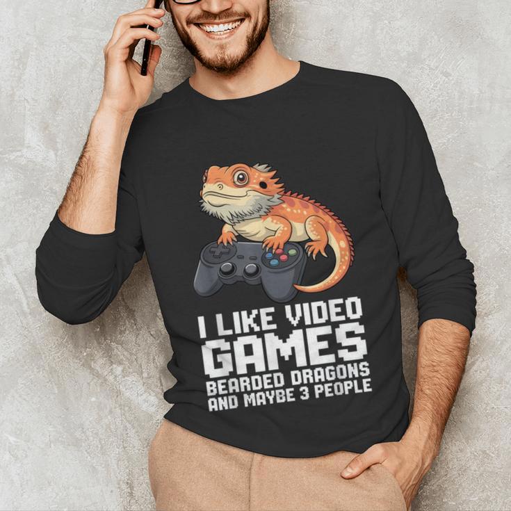 I Like Video Games Bearded Dragon Gamer Introvert Mood Unisex Long Sleeve T-Shirt I Like Video Games Bearded Dragon Gamer Introvert Mood Unisex Long Sleeve T-Shirt