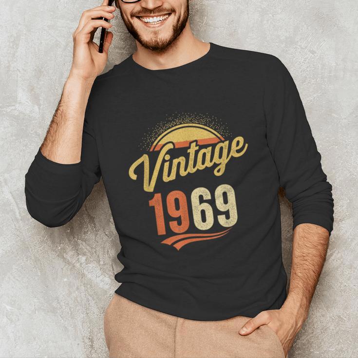 Vintage 1969 Retro Era Badge For Nostalgia Fans Unisex Long Sleeve T-Shirt Vintage 1969 Retro Era Badge For Nostalgia Fans Unisex Long Sleeve T-Shirt