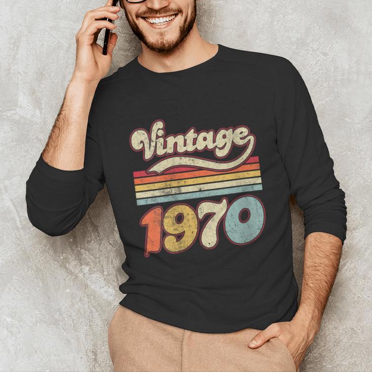 Vintage 1970 Birthday Retro Style 70's Born Nostalgia Outfit Unisex Long Sleeve T-Shirt