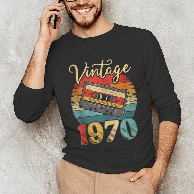 Vintage 1970 Retro Cassette Tape 70s Born Nostalgia Birthday Unisex Long Sleeve T-Shirt