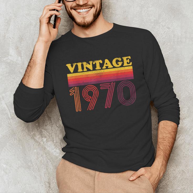Vintage 1970 Retro Style 70's Born Nostalgia Vibes Birthday Unisex Long Sleeve T-Shirt