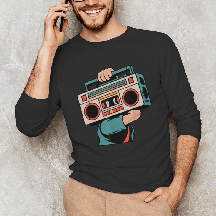 Vintage 80s 90s Retro Boombox Music Hip Hop Nostalgia Party Unisex Long Sleeve T-Shirt Vintage 80s 90s Retro Boombox Music Hip Hop Nostalgia Party Unisex Long Sleeve T-Shirt