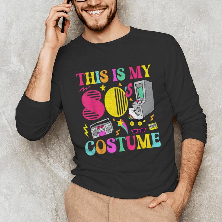 Vintage 80s Vibes Costume Nostalgia 1980s Fashion Cassette Unisex Long Sleeve T-Shirt
