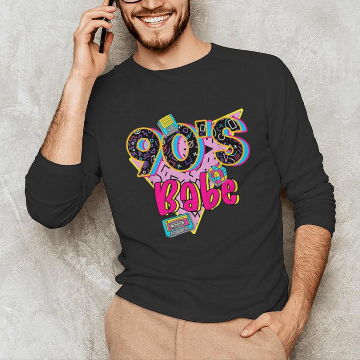 Vintage 90's Babe Party Back To 90s Cassette Nostalgia Unisex Long Sleeve T-Shirt