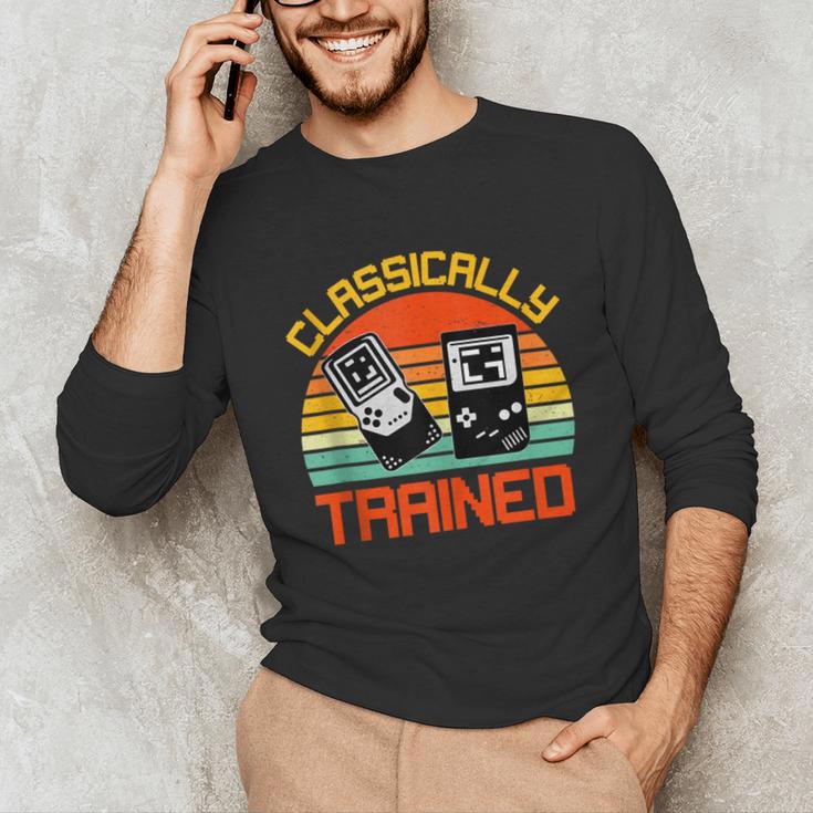Vintage Retro Classically Trained Video Game 90s Nostalgia Unisex Long Sleeve T-Shirt Vintage Retro Classically Trained Video Game 90s Nostalgia Unisex Long Sleeve T-Shirt