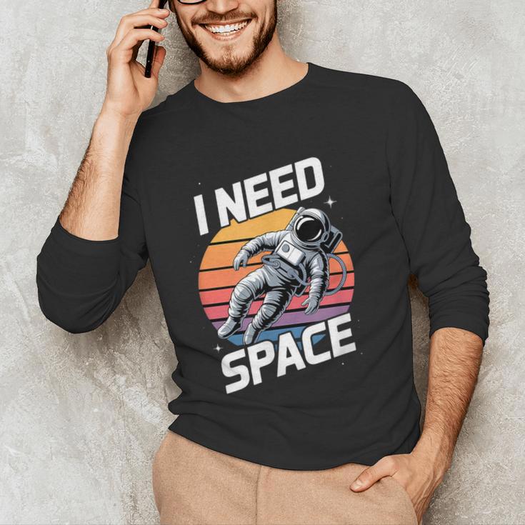 Vintage Space For Introverts I Need Space Unisex Long Sleeve T-Shirt Vintage Space For Introverts I Need Space Unisex Long Sleeve T-Shirt