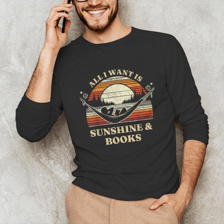 All I Want Is Sunshine & Books Summer Reading Unisex Long Sleeve T-Shirt