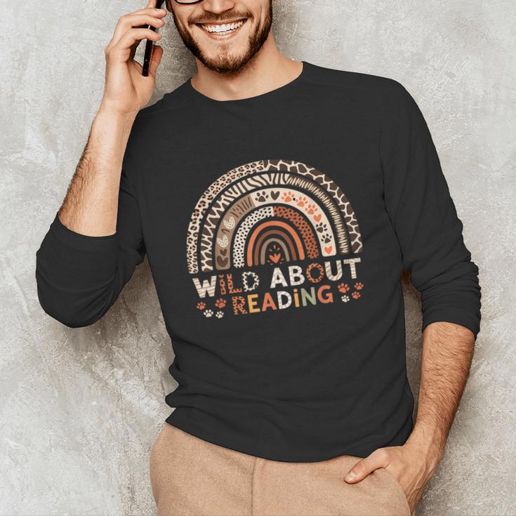 Wild About Reading Books Reader Lover Library Day Librarian Unisex Long Sleeve T-Shirt