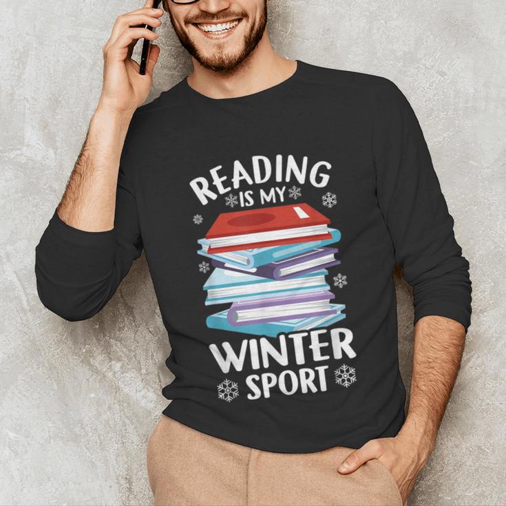 Winter Reading Book Bookworm Winter Unisex Long Sleeve T-Shirt Winter Reading Book Bookworm Winter Unisex Long Sleeve T-Shirt