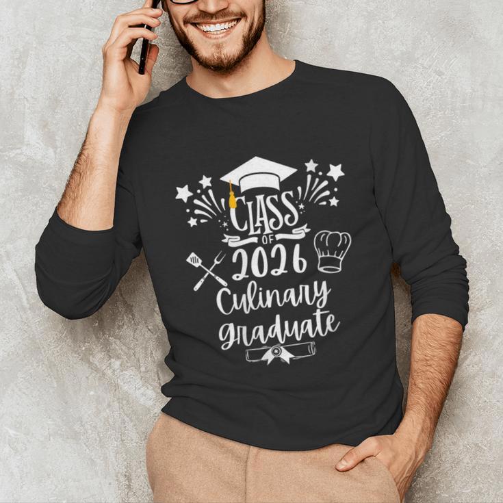 Women's Class Of 2026 Culinary Graduate Food Cuisine Chef Graduation Unisex Long Sleeve T-Shirt