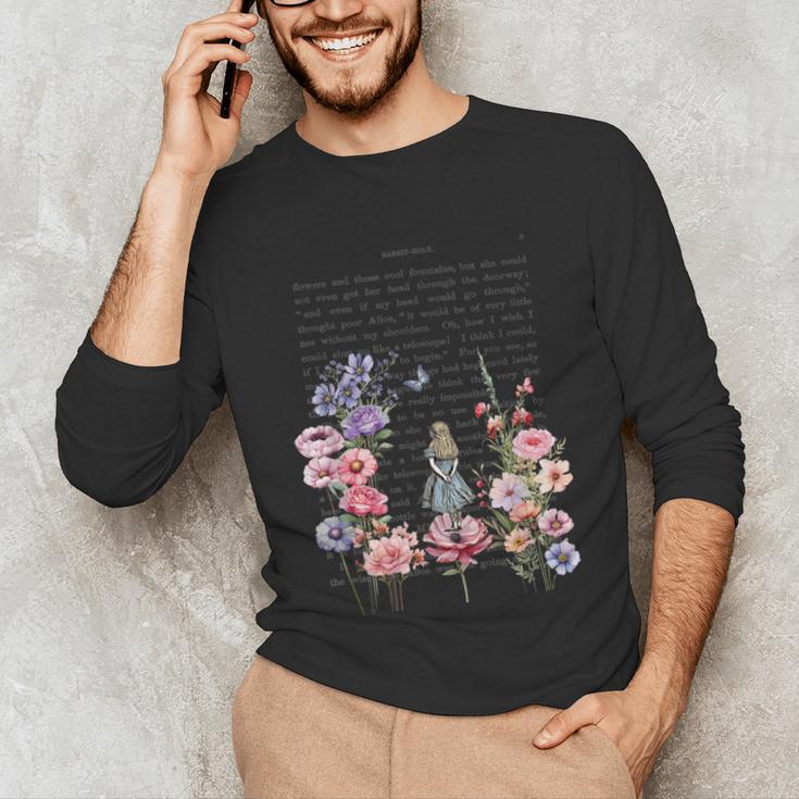 Wonderland Garden & Vintage Textbook Unisex Long Sleeve T-Shirt
