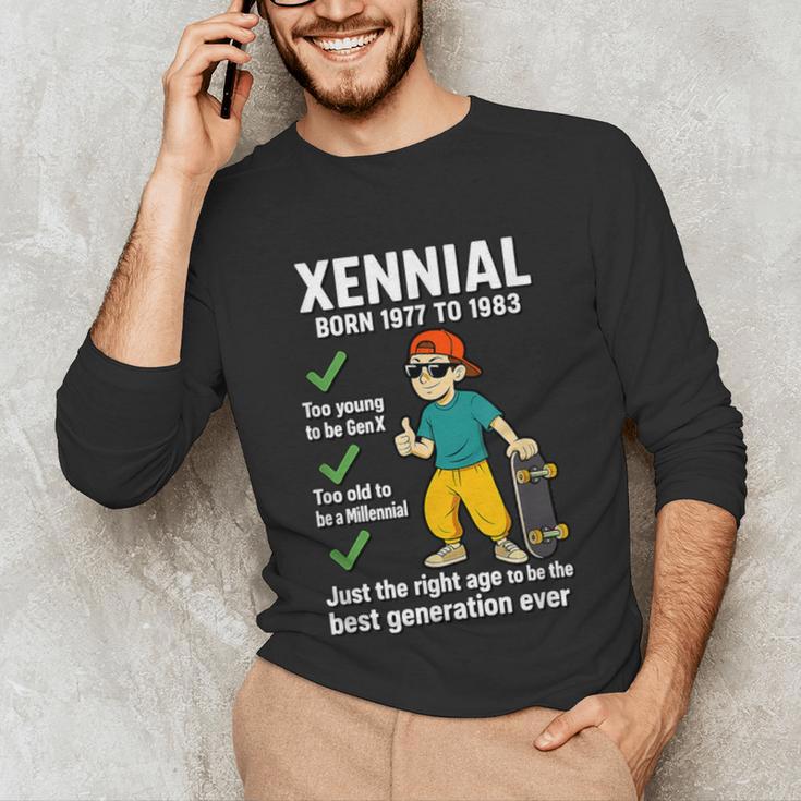 Xennial Born 1977 To 1983 Nostalgia Unisex Long Sleeve T-Shirt