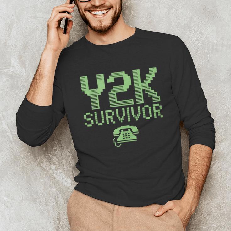 Y2K Survivor 2000s Nostalgia Retro Vintage Nostalgic Unisex Long Sleeve T-Shirt