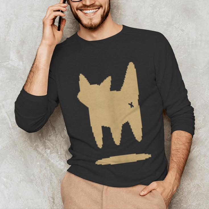 Yk2 Cat With Tomboy Tail 90s Nostalgia Downtown Indie Unisex Long Sleeve T-Shirt