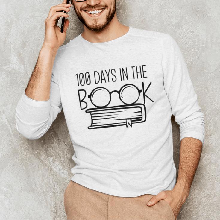 100 Days Of SCHOOKBook Nerd Book Lover Reading Librarian Boo Unisex Long Sleeve T-Shirt