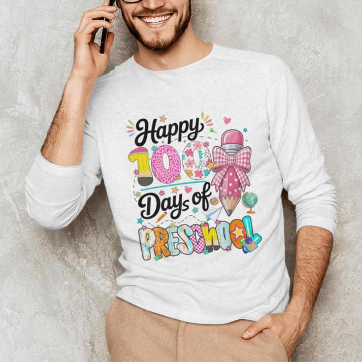 100th Day Of School Teacher Books 100 Days Of Preschool Girl Unisex Long Sleeve T-Shirt 100th Day Of School Teacher Books 100 Days Of Preschool Girl Unisex Long Sleeve T-Shirt