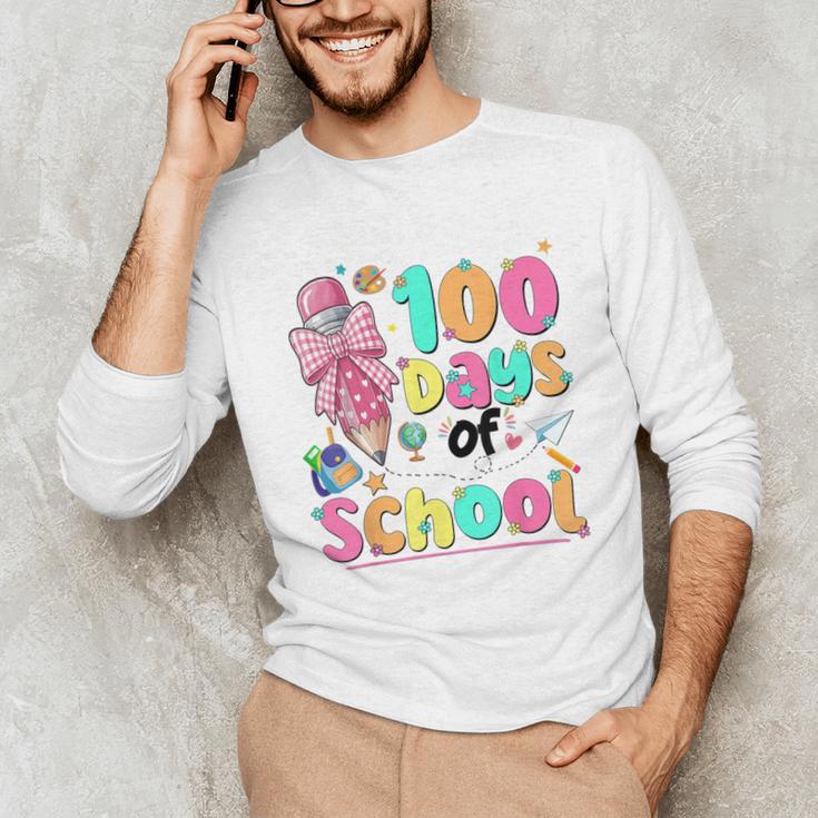 100th Day Of School Teacher Books 100 Days Of School Women Unisex Long Sleeve T-Shirt