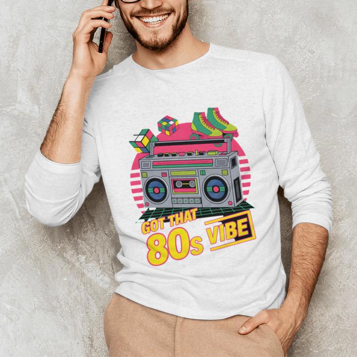 1980s 80s Reunion Nostalgia Memories Music School Grew Up Premium Tri-Blend Unisex Long Sleeve T-Shirt