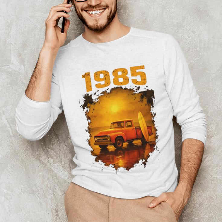 1985 Vintage Sunset Surf Truck Retro Beach Nostalgia Unisex Long Sleeve T-Shirt