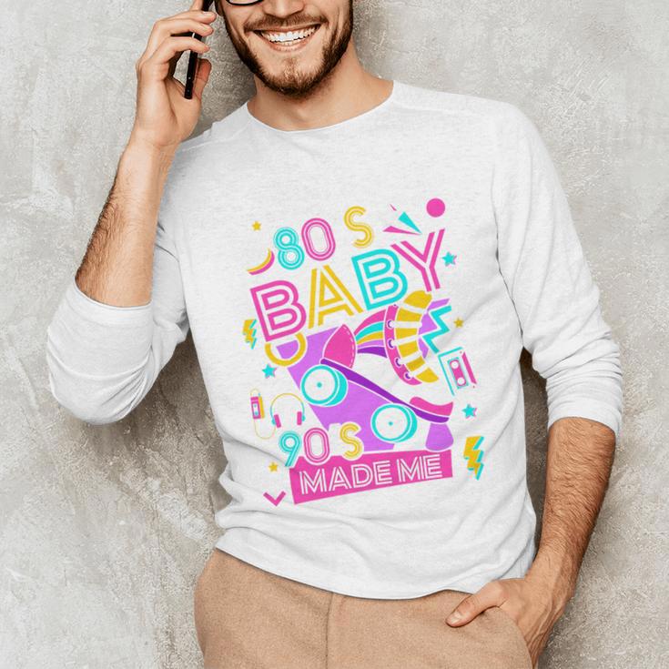 80's Baby 90's Made Me 1980s 1990s Nostalgia Retro Party Premium Tri-Blend Unisex Long Sleeve T-Shirt