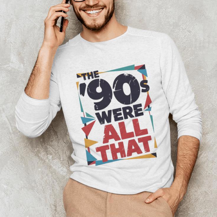 The 90s Were All That – Retro 1990s Nostalgia Tee Premium Tri-Blend Unisex Long Sleeve T-Shirt