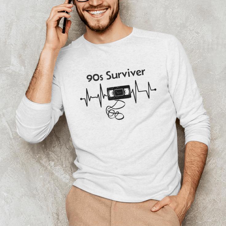 90s Survivor Retro Nostalgia Vintage Throwback Unisex Long Sleeve T-Shirt