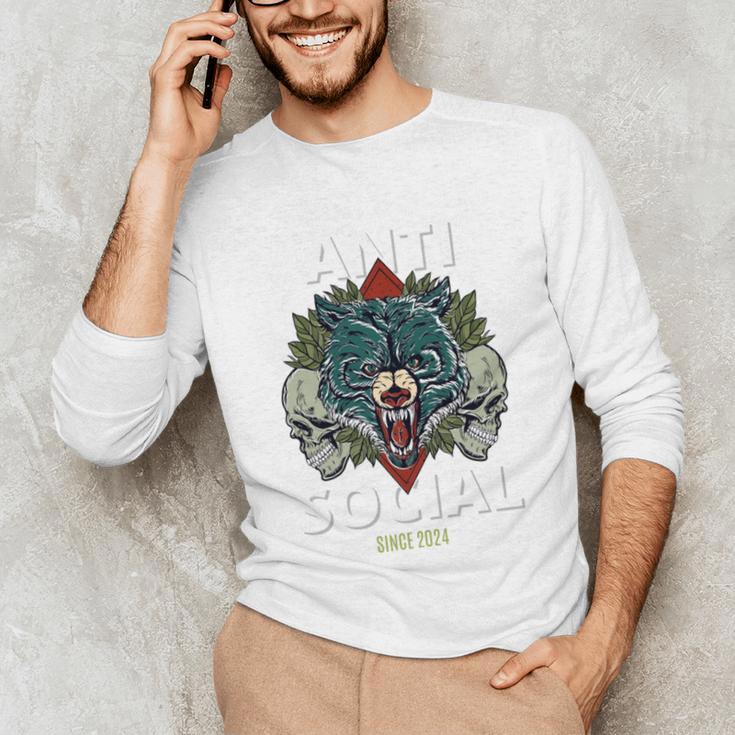 Antisocial Introvert I Like Being Alone Unisex Long Sleeve T-Shirt Antisocial Introvert I Like Being Alone Unisex Long Sleeve T-Shirt