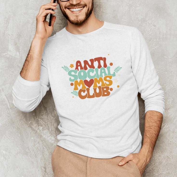 Antisocial Moms Club Introvert Mom Mothers Introverted Retro Unisex Long Sleeve T-Shirt