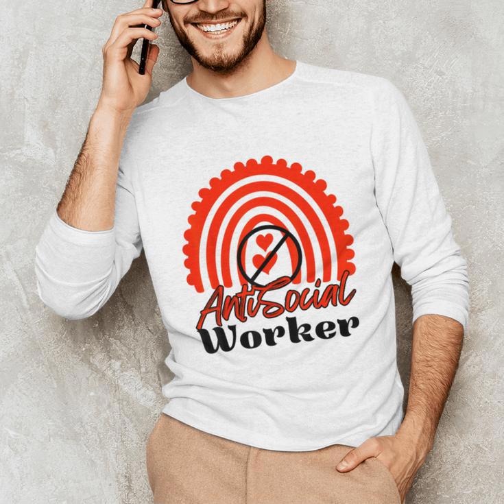 AntiSocial Worker Anti-Social Social Worker Introvert Unisex Long Sleeve T-Shirt