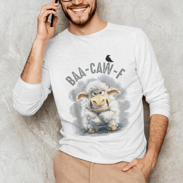Back Off – Sheep Baa Crow Caw Pun For Introverts Unisex Long Sleeve T-Shirt