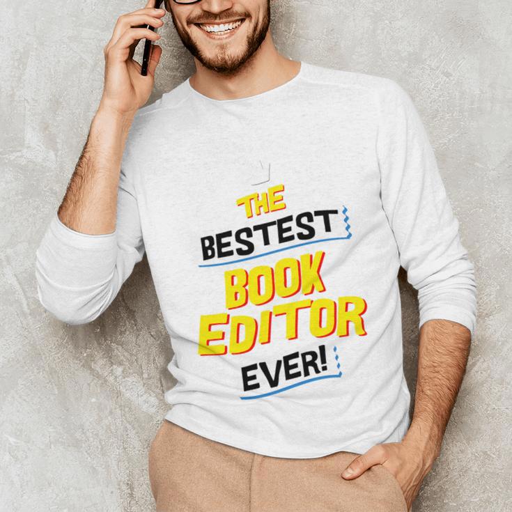 Best Book Editor Job Occupation Premium Tri-Blend Unisex Long Sleeve T-Shirt