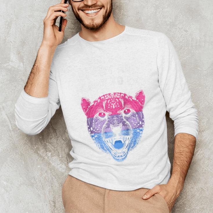 Bi Shy And Ready To Cry Bisexual Introvert Bi Pride Raglan Baseball Tee Unisex Long Sleeve T-Shirt
