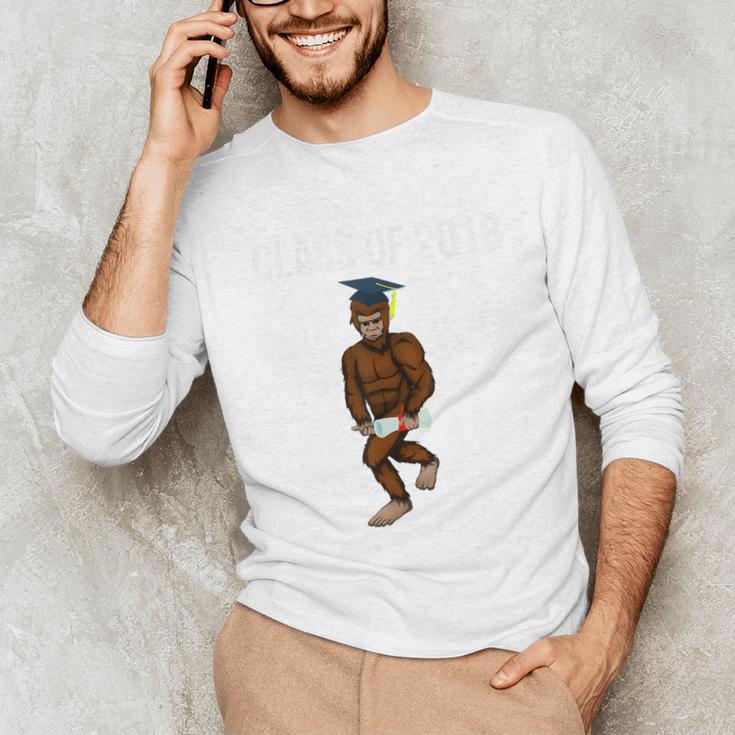 Bigfoot Graduation Shirt Class Of 2018 College Boys Unisex Long Sleeve T-Shirt