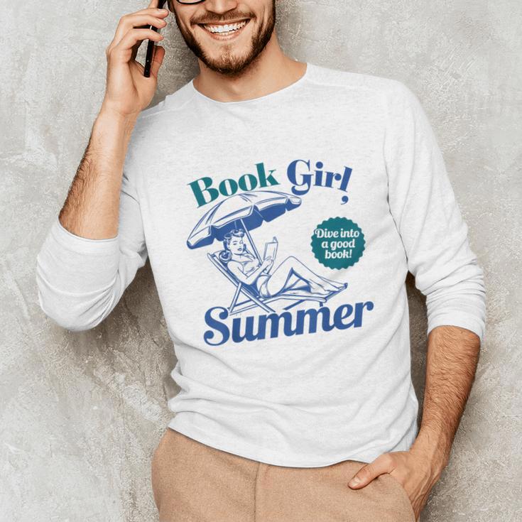 Book Girl Summer Bookish Beach Unisex Long Sleeve T-Shirt Book Girl Summer Bookish Beach Unisex Long Sleeve T-Shirt