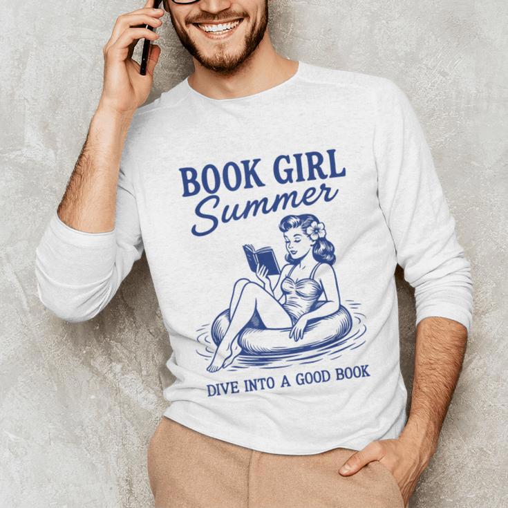 Book Girl Summer Unisex Long Sleeve T-Shirt