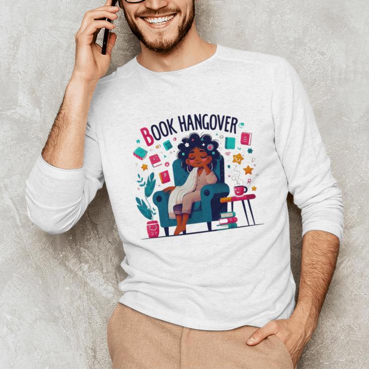 Book Lover Graphic Tee Book Hangover Premium Tri-Blend Unisex Long Sleeve T-Shirt