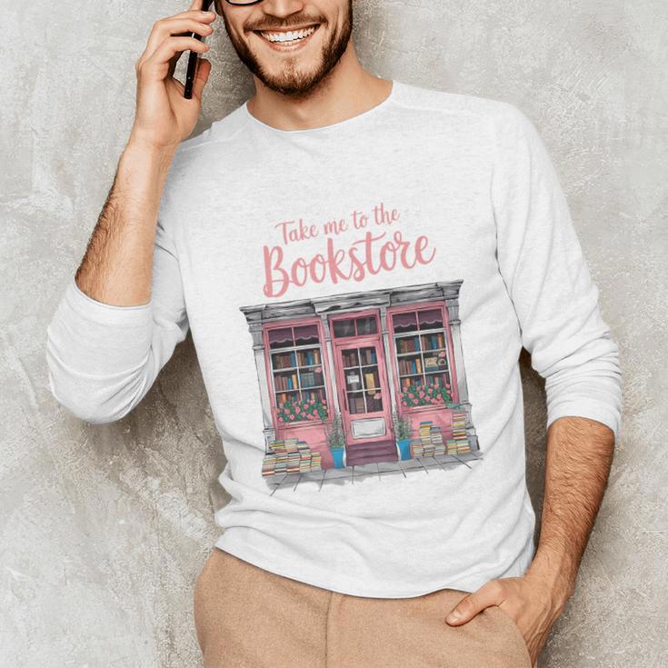 Take Me To The Book Store Librarians Valentine's Day Premium Unisex Long Sleeve T-Shirt