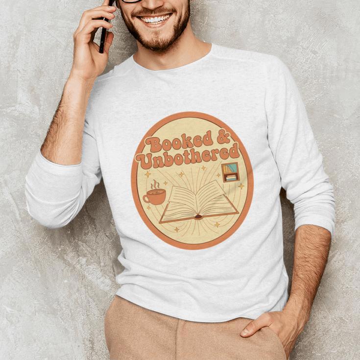 Booked & Unbothered Book Lover Tee Unisex Long Sleeve T-Shirt Booked & Unbothered Book Lover Tee Unisex Long Sleeve T-Shirt