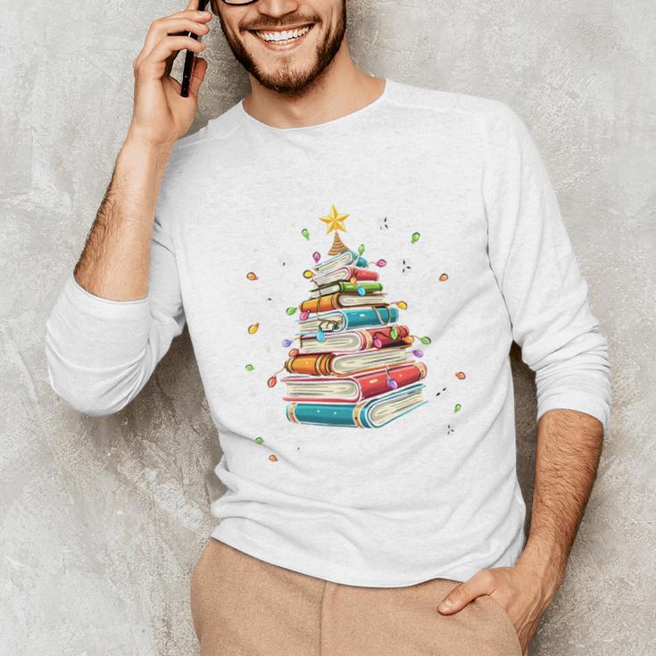 All Booked For Christmas Book Christmas Book Lover Librarian Unisex Long Sleeve T-Shirt